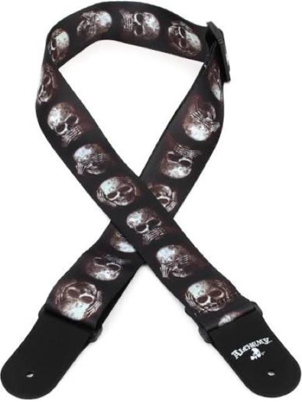 D'Addario 2-inch Woven Nylon Alchemy Guitar Strap - Muted Skulls